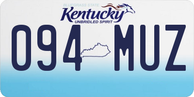KY license plate 094MUZ