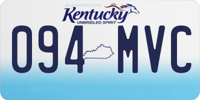 KY license plate 094MVC