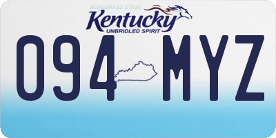 KY license plate 094MYZ