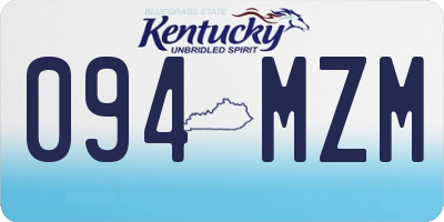 KY license plate 094MZM