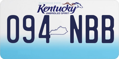 KY license plate 094NBB