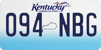 KY license plate 094NBG