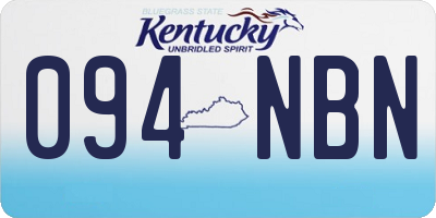 KY license plate 094NBN