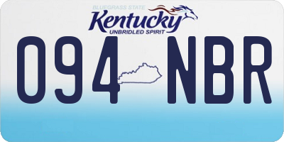 KY license plate 094NBR