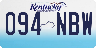 KY license plate 094NBW