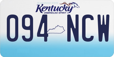 KY license plate 094NCW