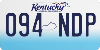 KY license plate 094NDP