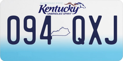 KY license plate 094QXJ