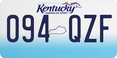 KY license plate 094QZF