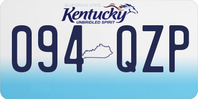 KY license plate 094QZP