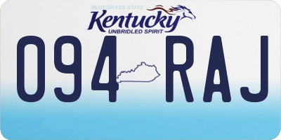 KY license plate 094RAJ