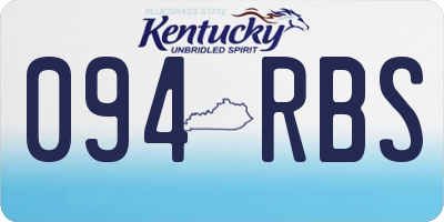 KY license plate 094RBS