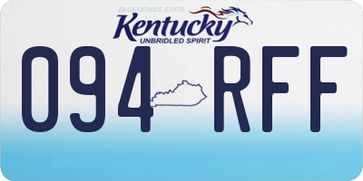 KY license plate 094RFF