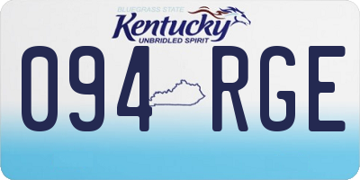 KY license plate 094RGE