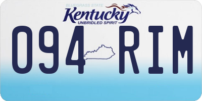 KY license plate 094RIM