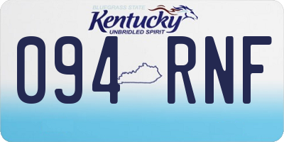 KY license plate 094RNF