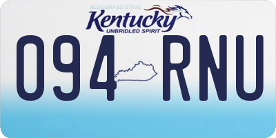 KY license plate 094RNU