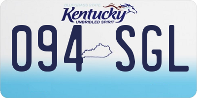 KY license plate 094SGL