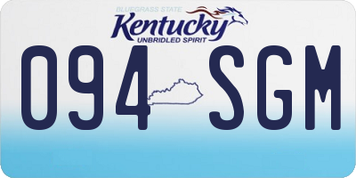 KY license plate 094SGM