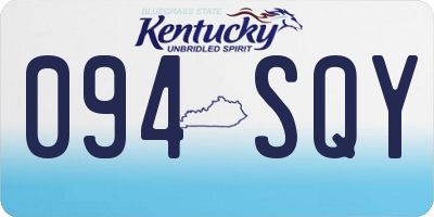KY license plate 094SQY