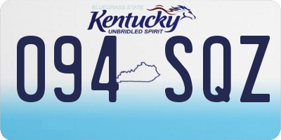 KY license plate 094SQZ