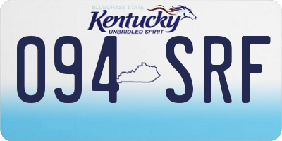 KY license plate 094SRF