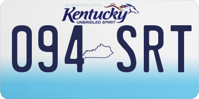 KY license plate 094SRT