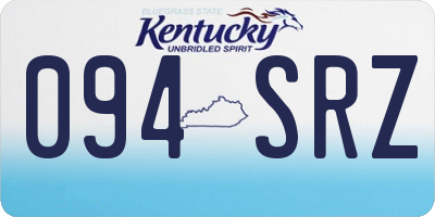 KY license plate 094SRZ