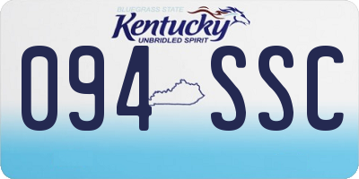 KY license plate 094SSC