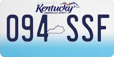 KY license plate 094SSF