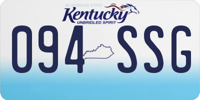 KY license plate 094SSG