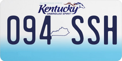 KY license plate 094SSH