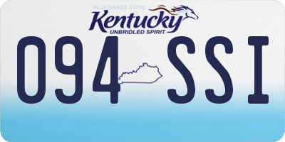 KY license plate 094SSI