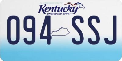 KY license plate 094SSJ