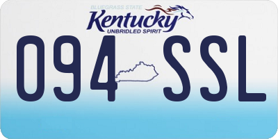 KY license plate 094SSL
