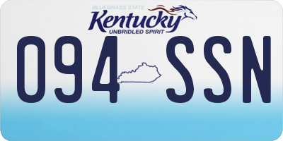KY license plate 094SSN