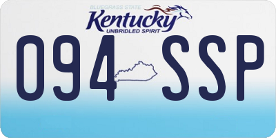 KY license plate 094SSP