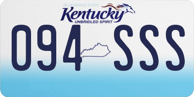 KY license plate 094SSS