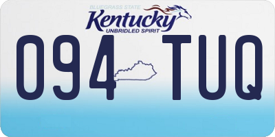 KY license plate 094TUQ