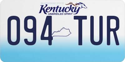 KY license plate 094TUR