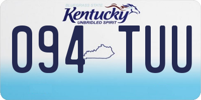 KY license plate 094TUU