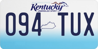 KY license plate 094TUX
