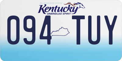 KY license plate 094TUY