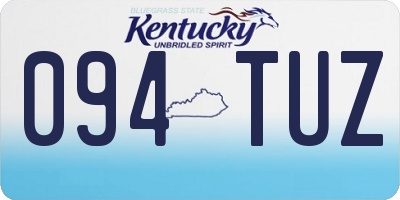 KY license plate 094TUZ