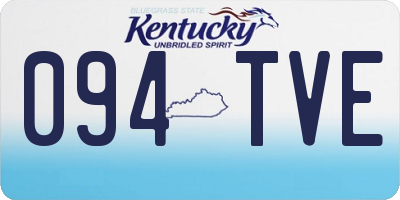 KY license plate 094TVE