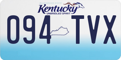 KY license plate 094TVX
