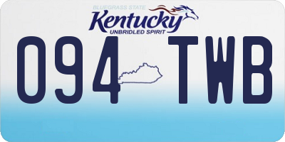 KY license plate 094TWB