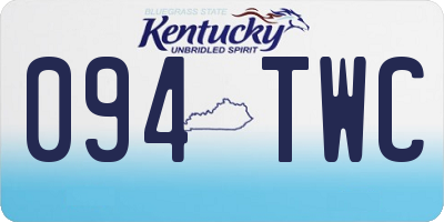 KY license plate 094TWC