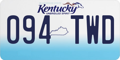 KY license plate 094TWD
