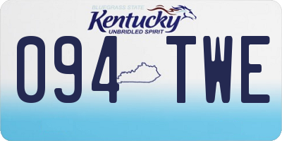 KY license plate 094TWE